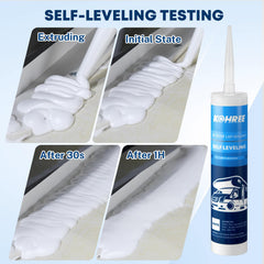 Kohree RV Roof Sealant self-leveling action forms a smooth seal