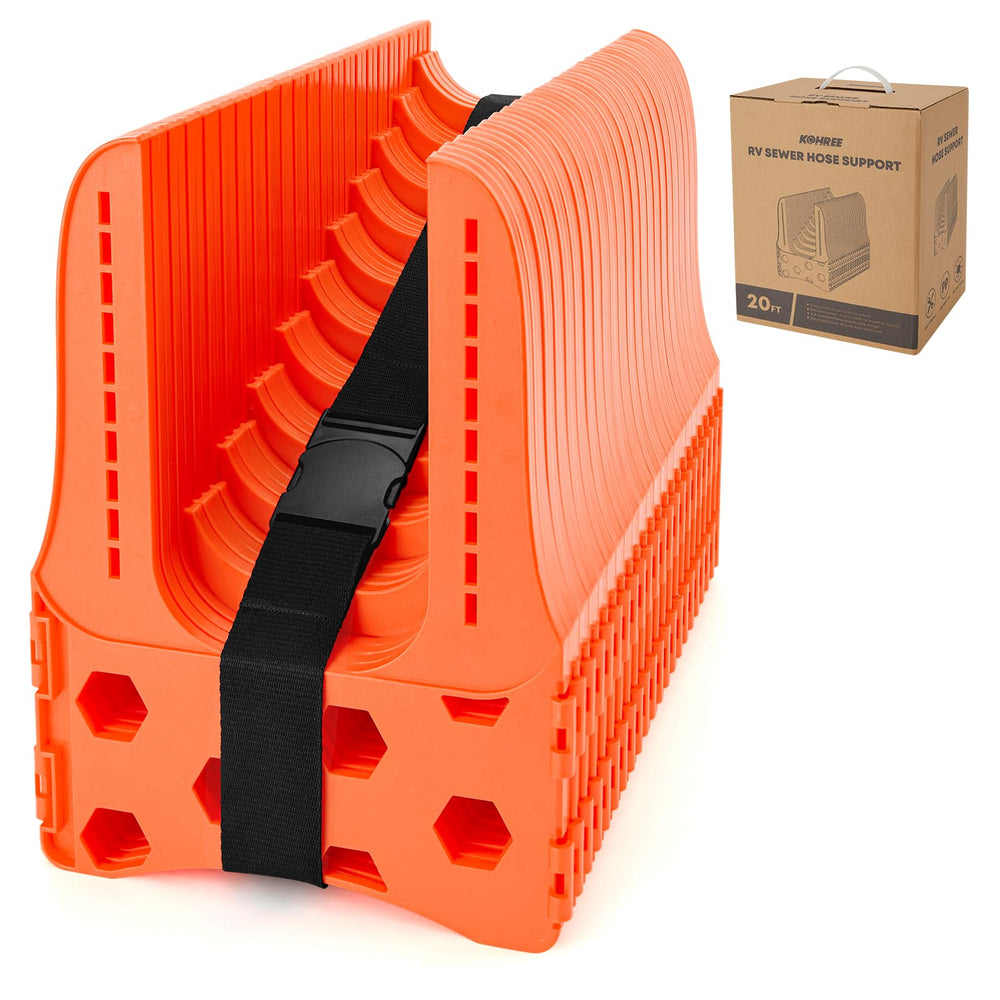 Kohree RV sewer hose support ready-to-use keeps hoses stable during dumping
