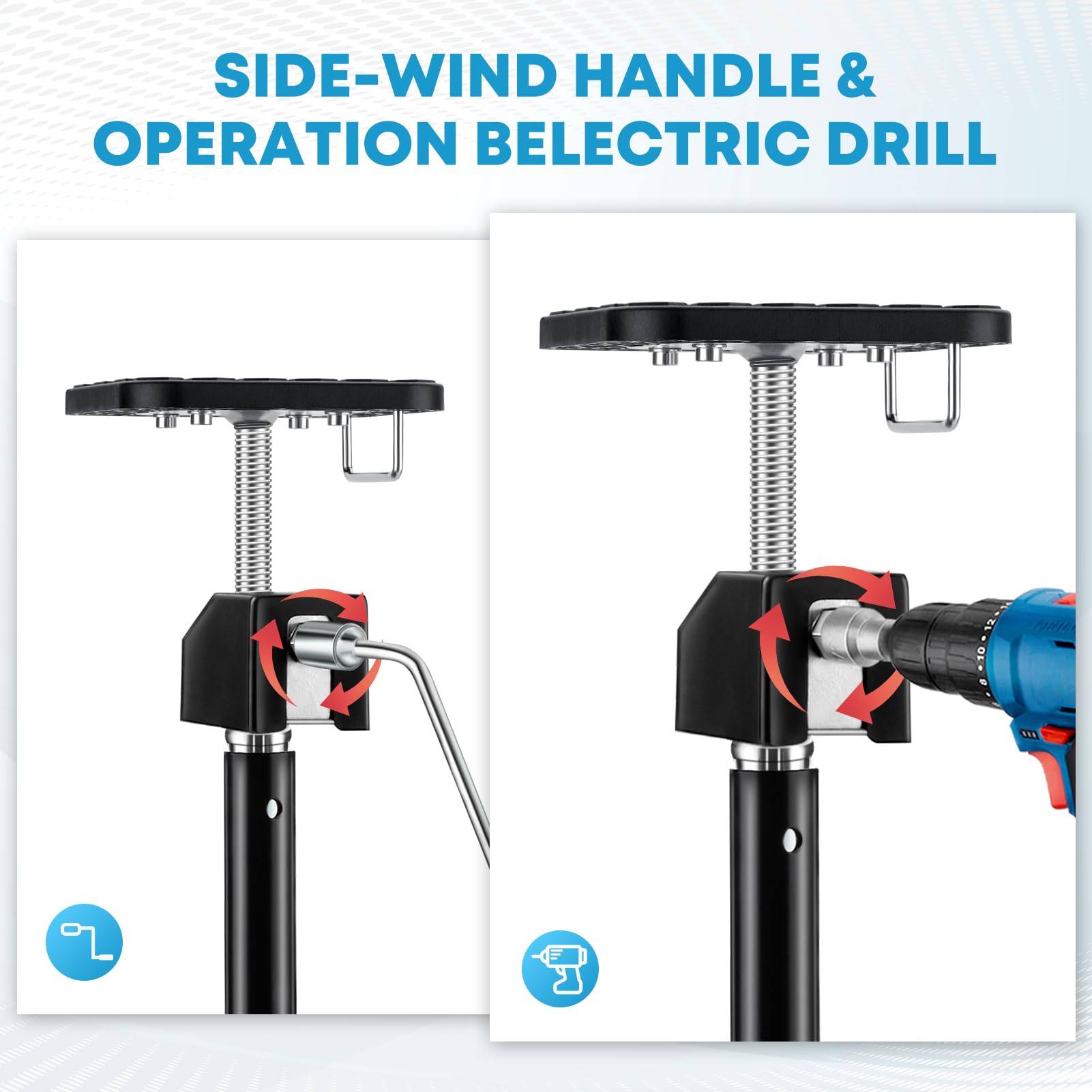 Kohree set of 2 jacks offers up to 10000 lb combined support.