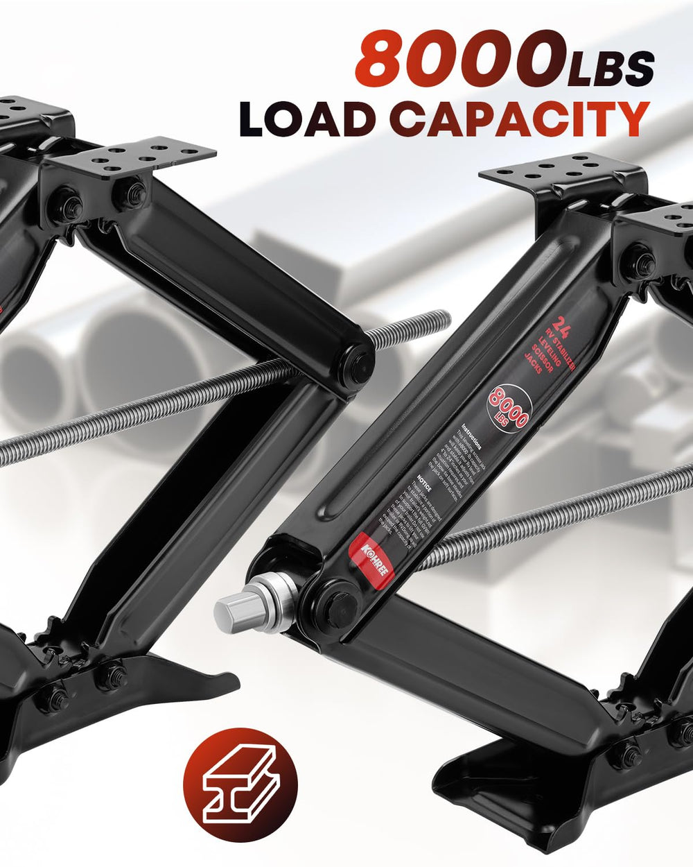 Kohree anti-slip crank handle shown for smooth manual lifting.