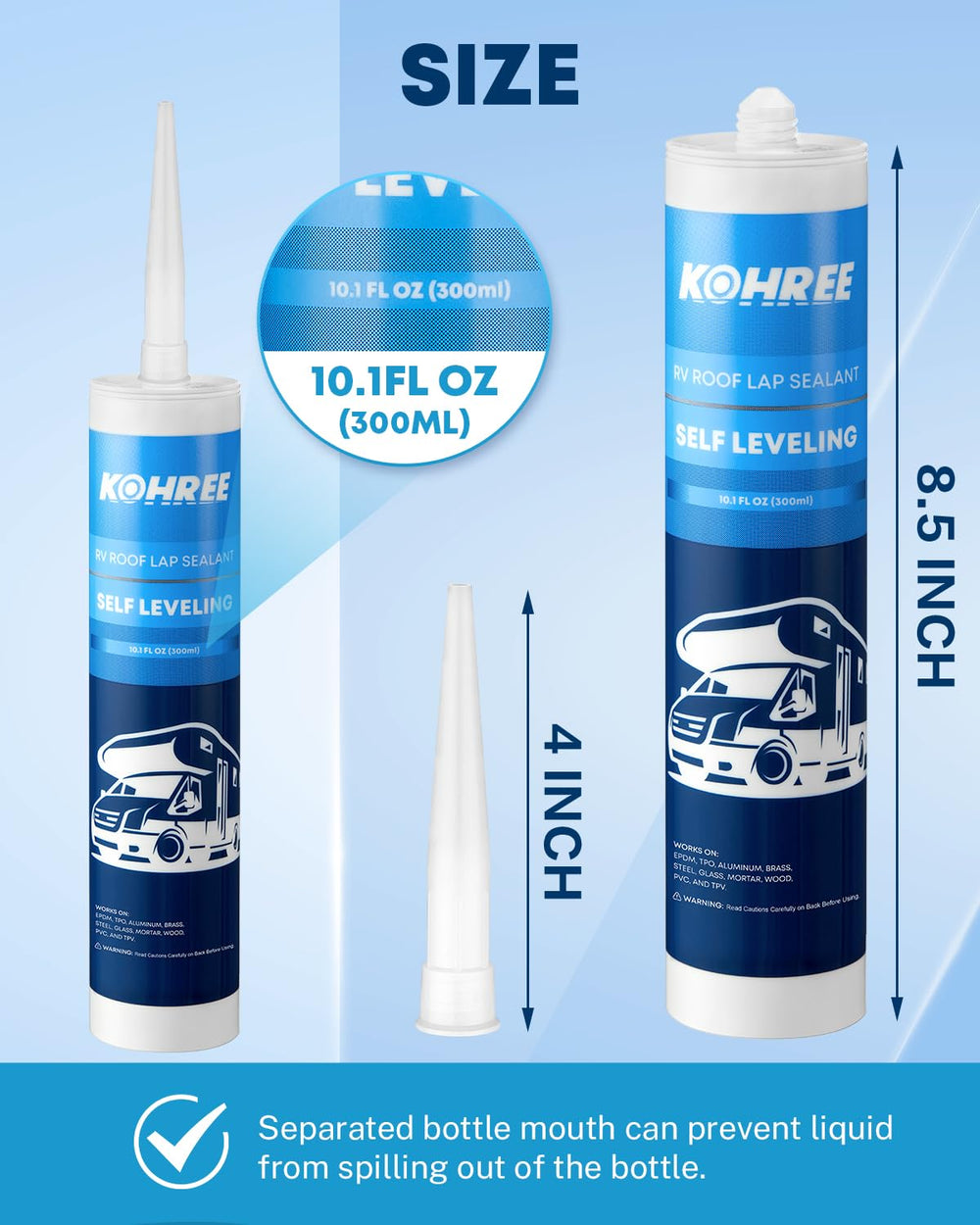 Kohree sealant after drying shows smooth, even surface