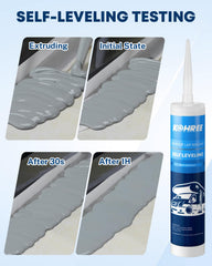 Kohree self-leveling sealant pour test shows quick leveling for repairs