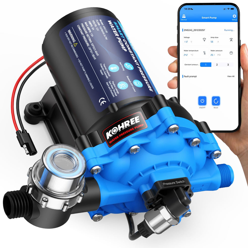 Kohree smart pump with Bluetooth control lets you adjust pressure from your phone