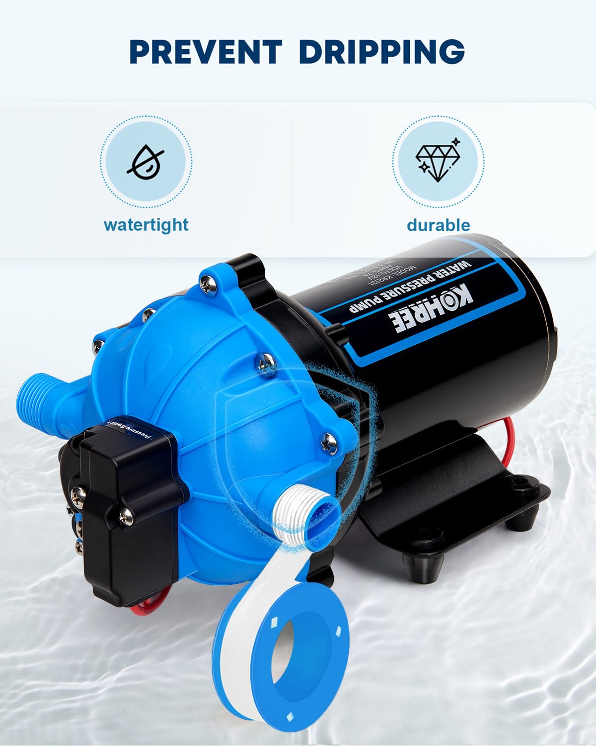Kohree thermal overload protection close up illustrating safety feature