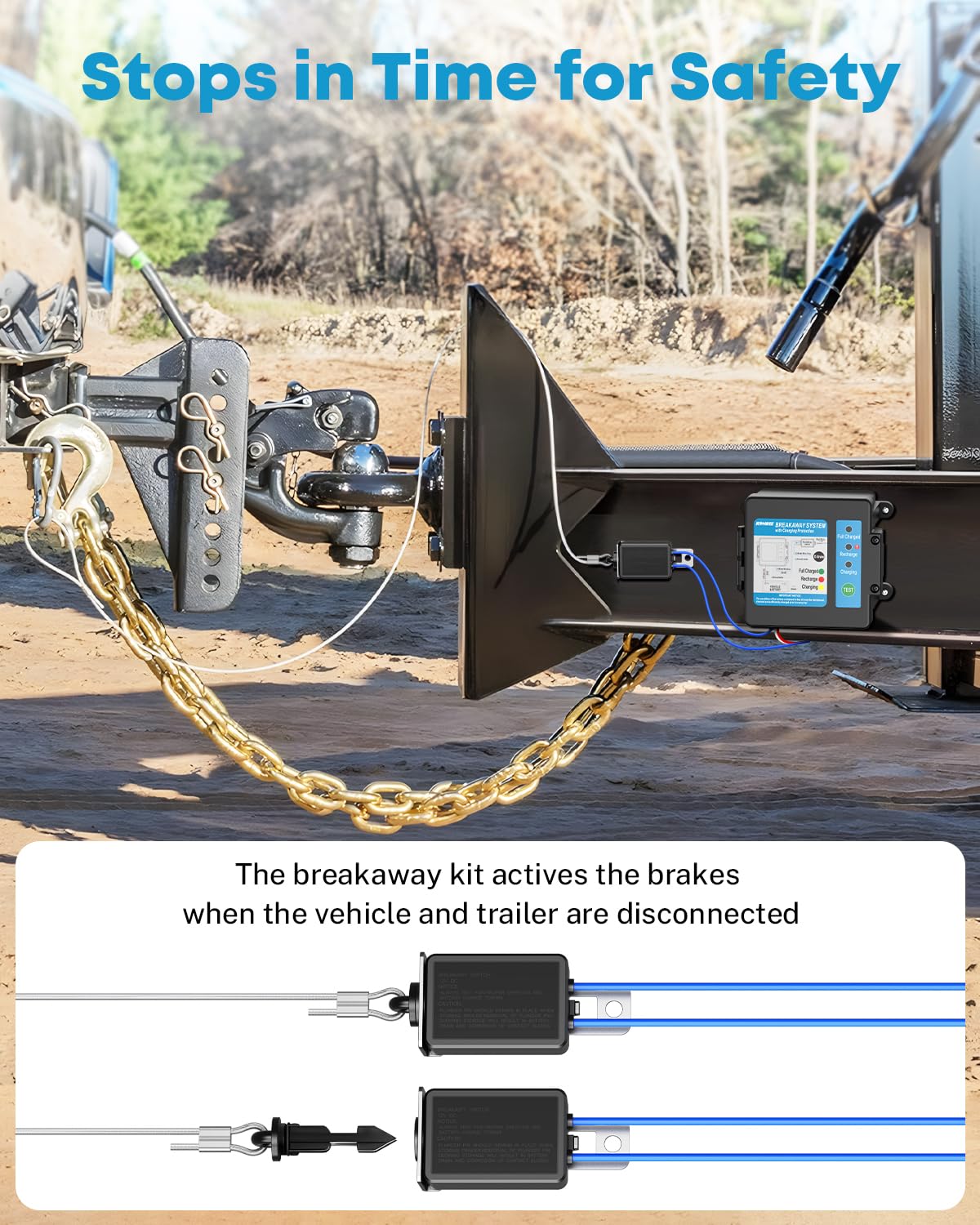Kohree weatherproof housing protects the breakaway unit outdoors.