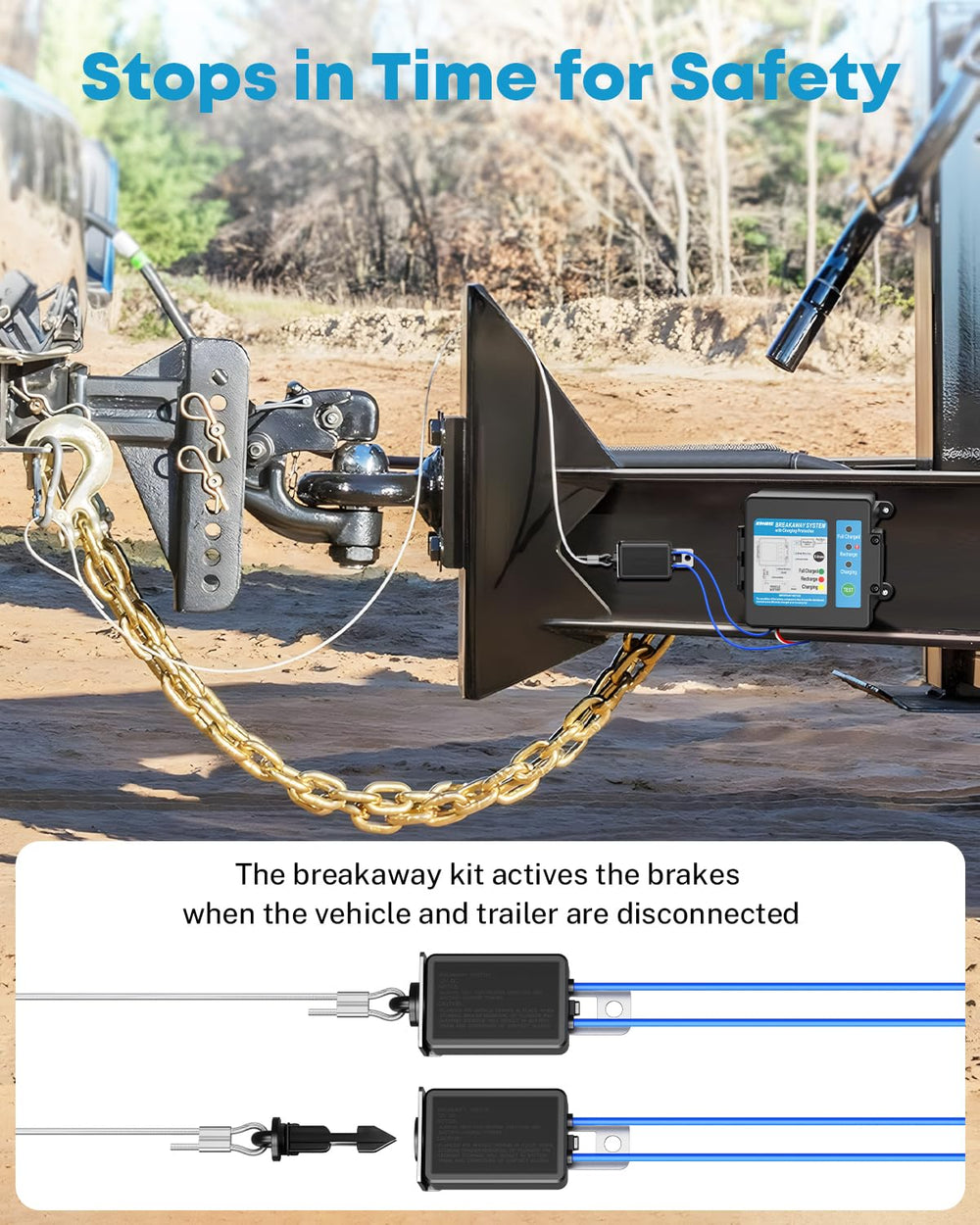 Kohree weatherproof housing protects the breakaway unit outdoors.
