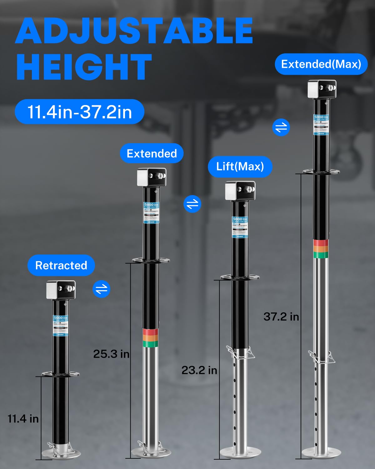 Six-hole mounting design for simple, fast installation on the A-frame.