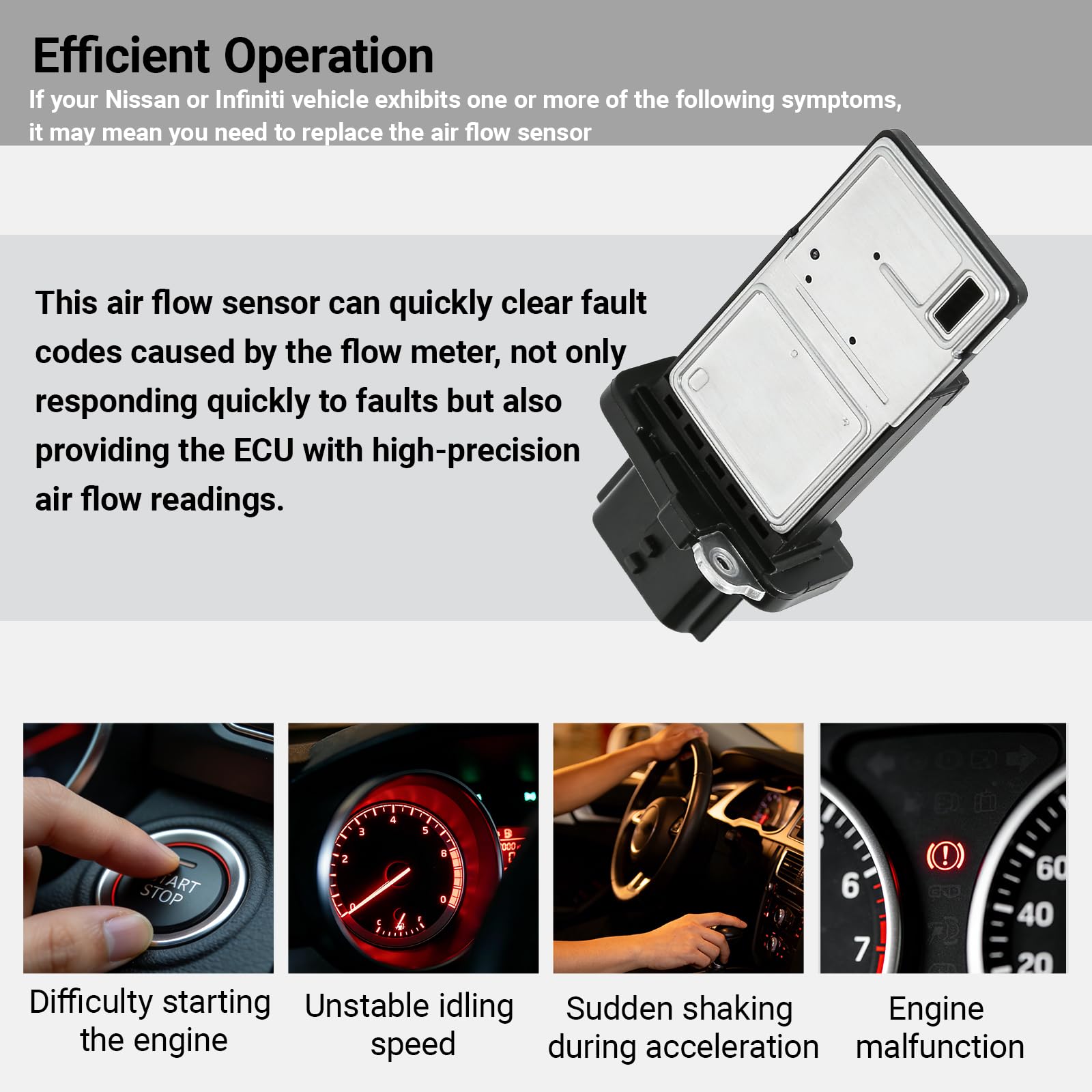 KoiLuvGo MAF sensor compatibility chart confirms broad Nissan/Infiniti model support.