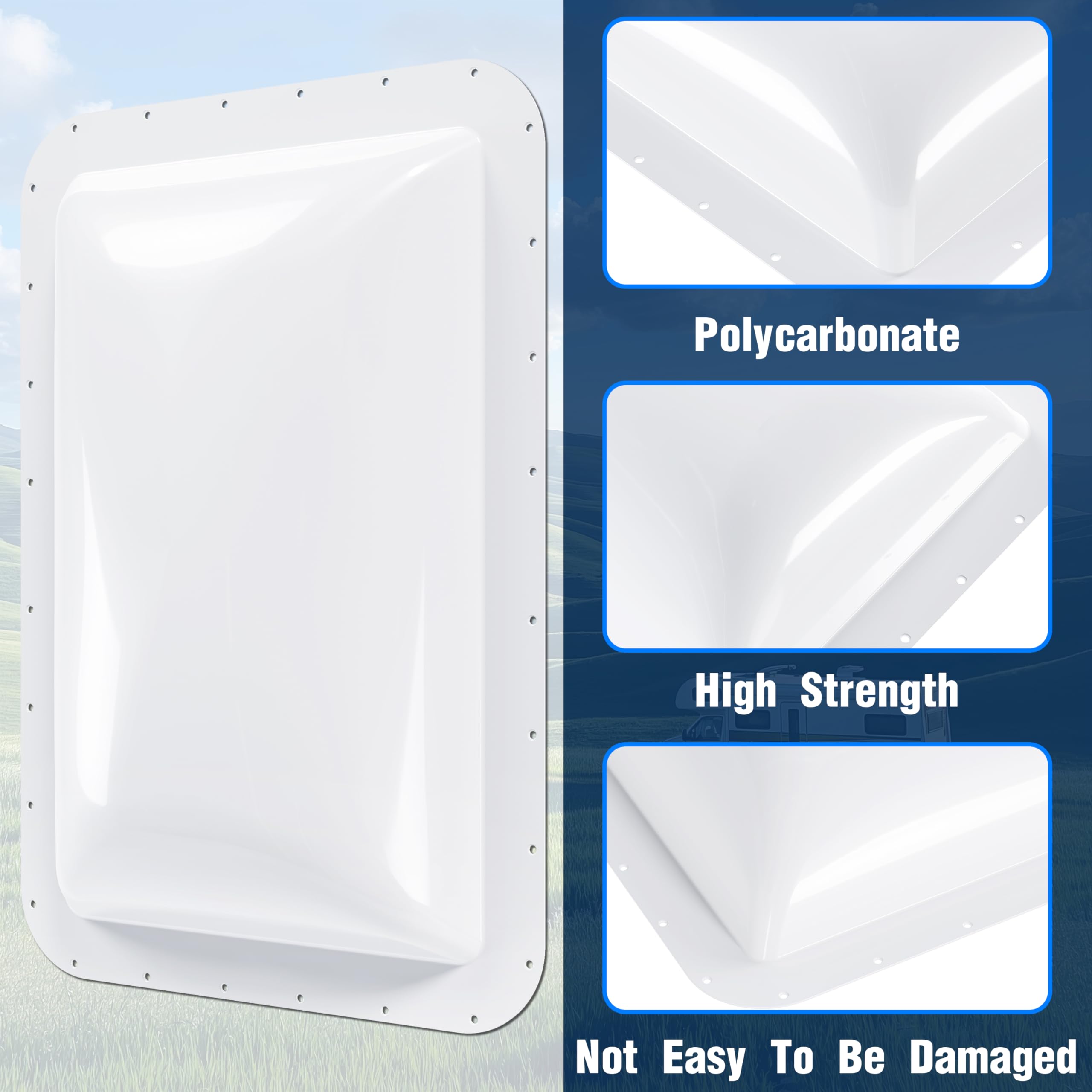Kojem clear skylight cover balances light with UV protection.