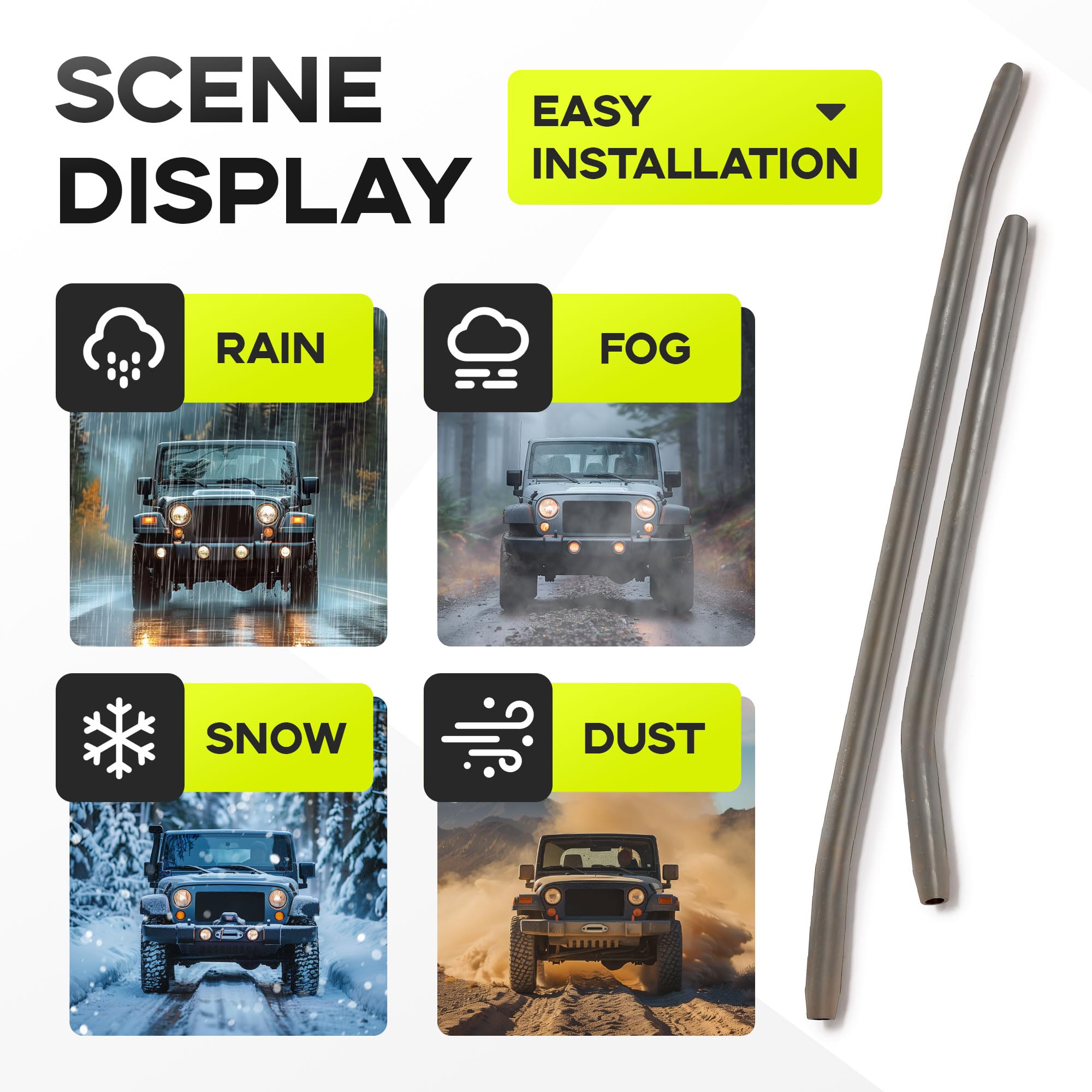 Kojem Wrangler TJ/LJ upgrade supports improved steering control.