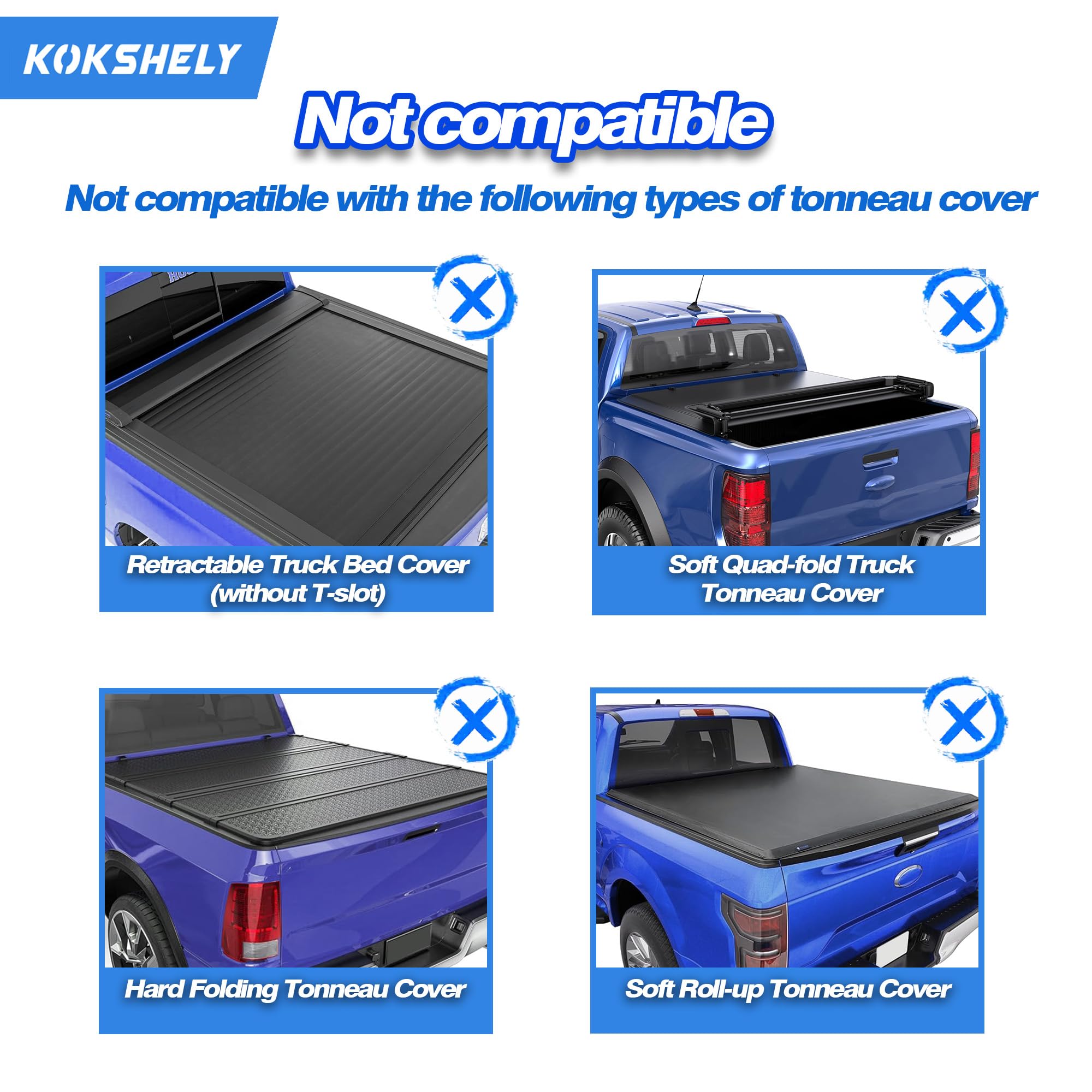 KOKSHELY cross bars compatible with tonneau covers for easy integration.