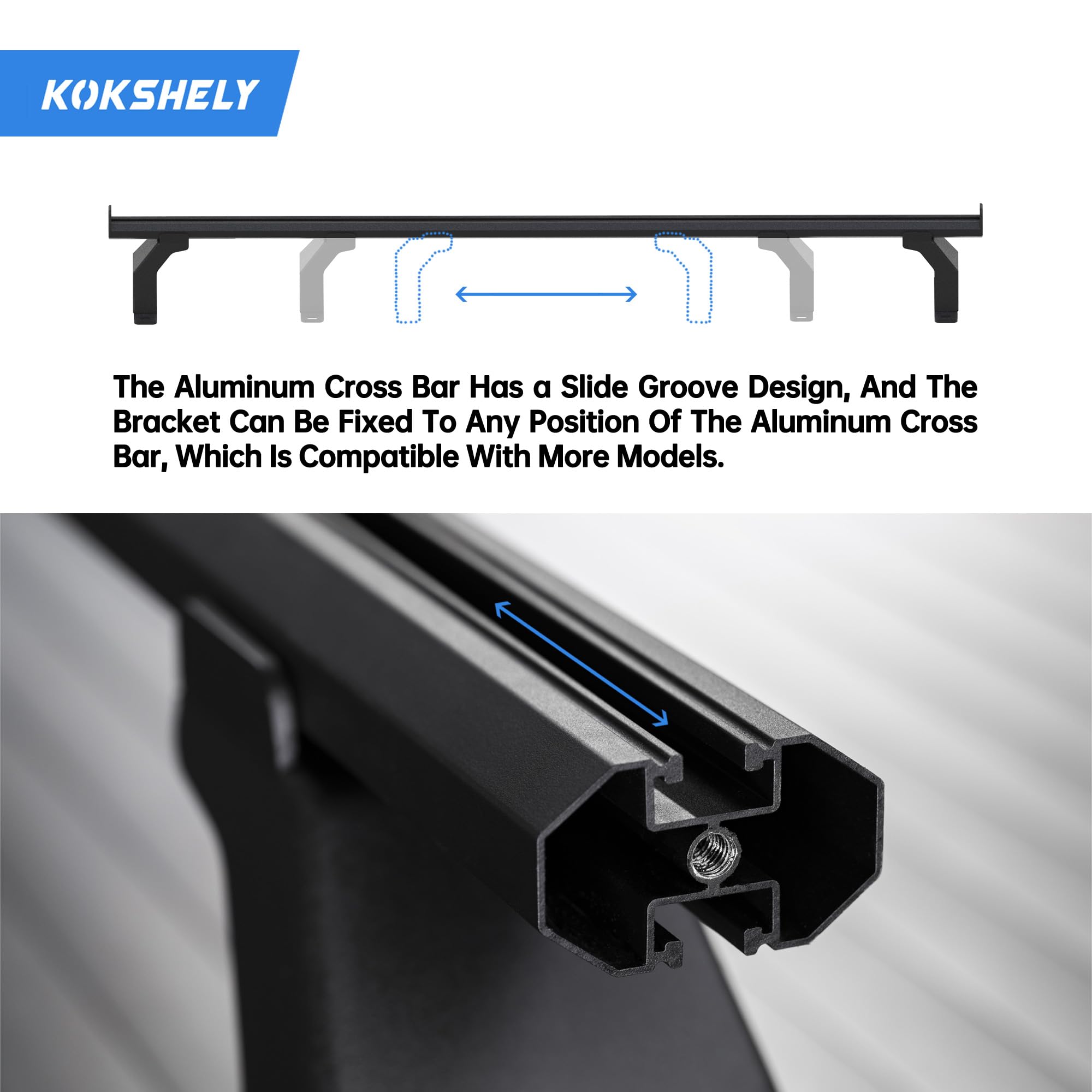 KOKSHELY included hardware and parts with clear installation steps.