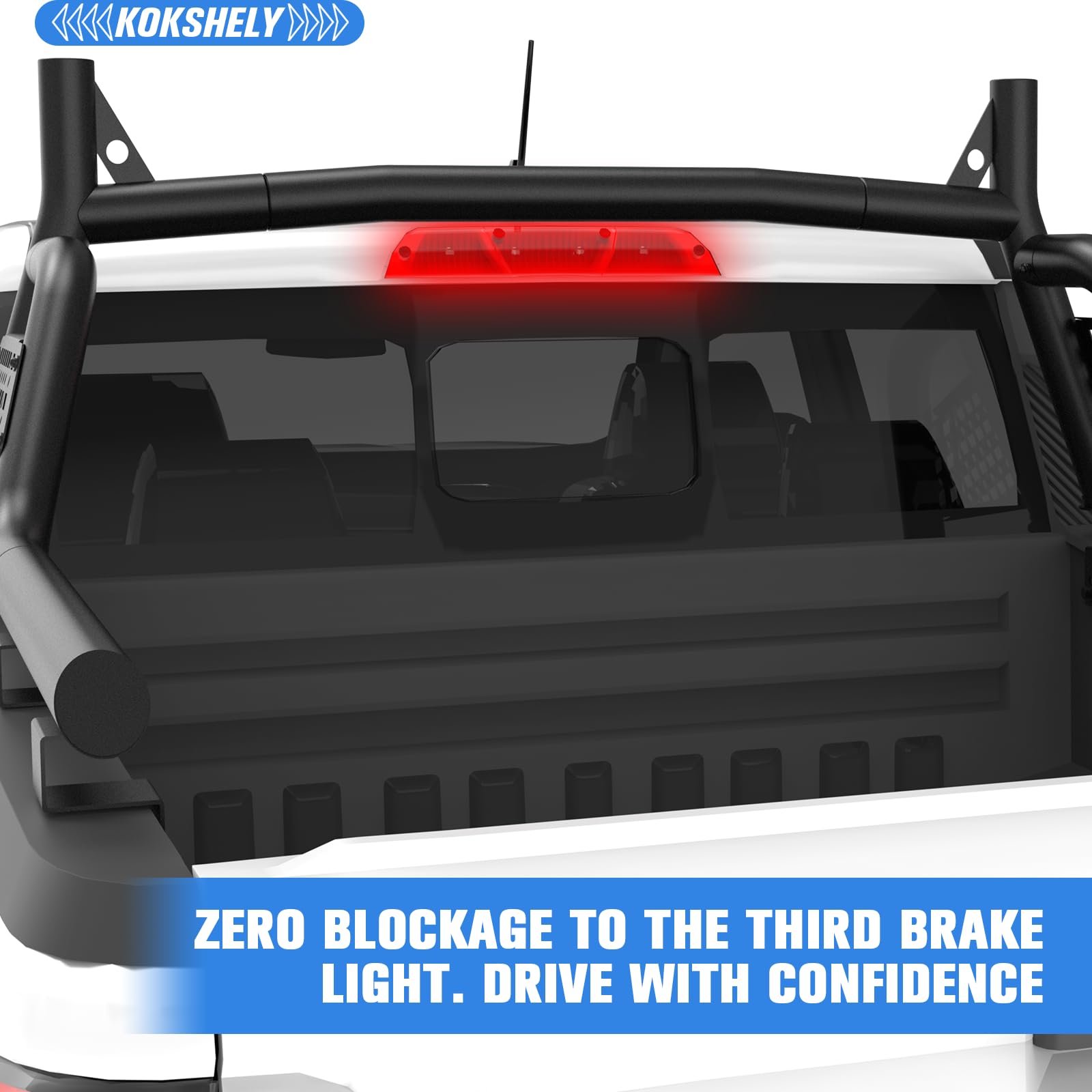 KOKSHELY no-block 3rd brake light design preserves visibility