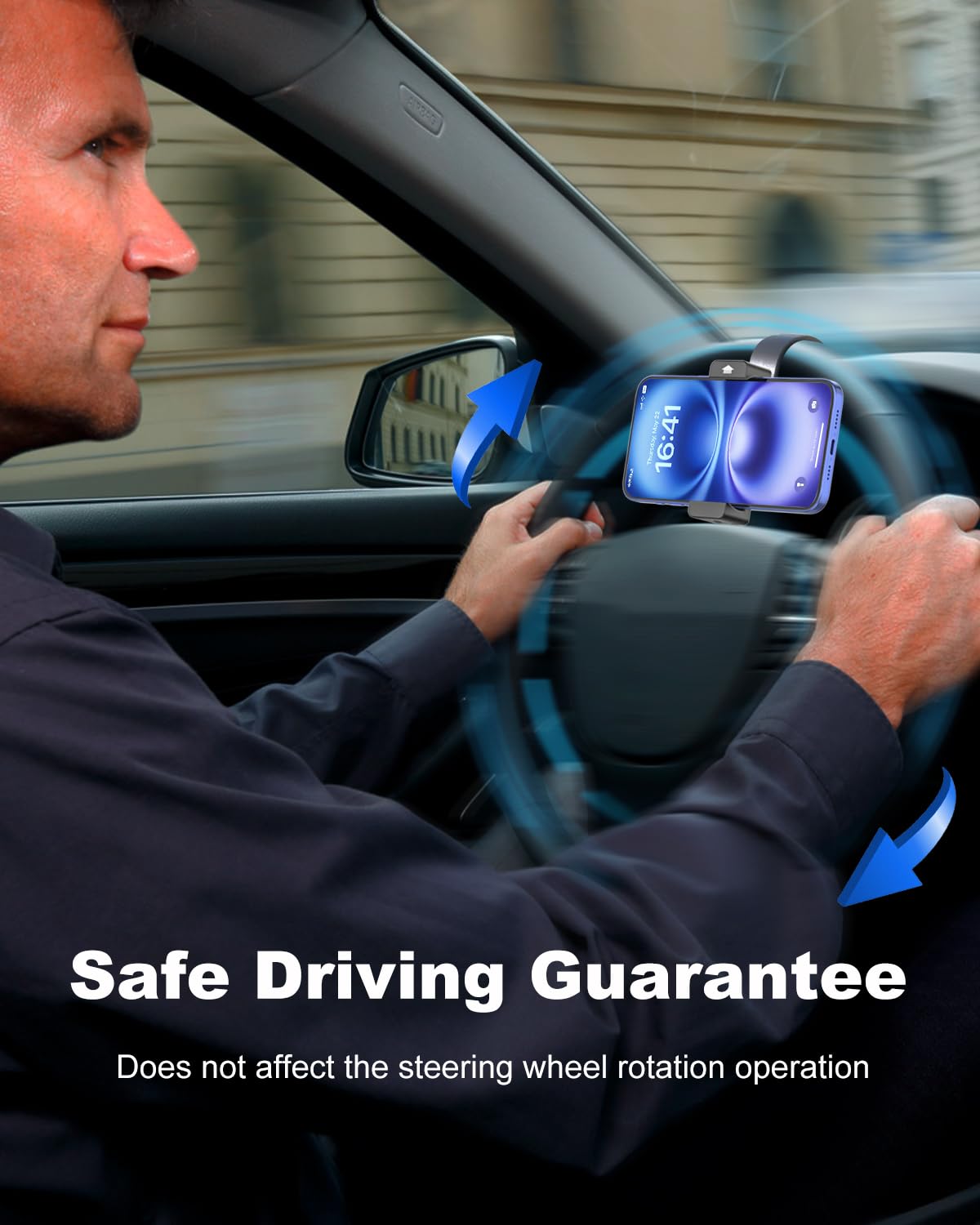 Kolasels ride-share ready mount provides stable hands-free use.