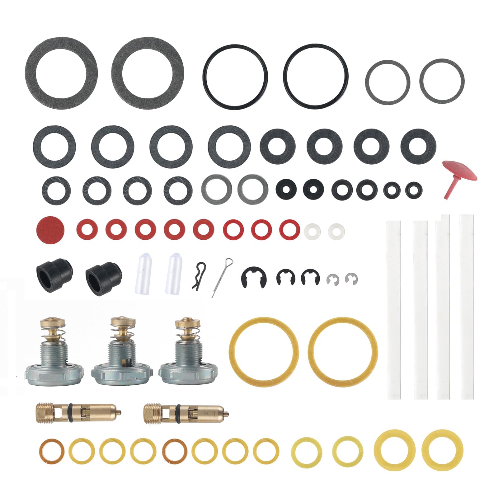 Kolasina gaskets and O-rings provide a tight, leak-free seal during carburetor service