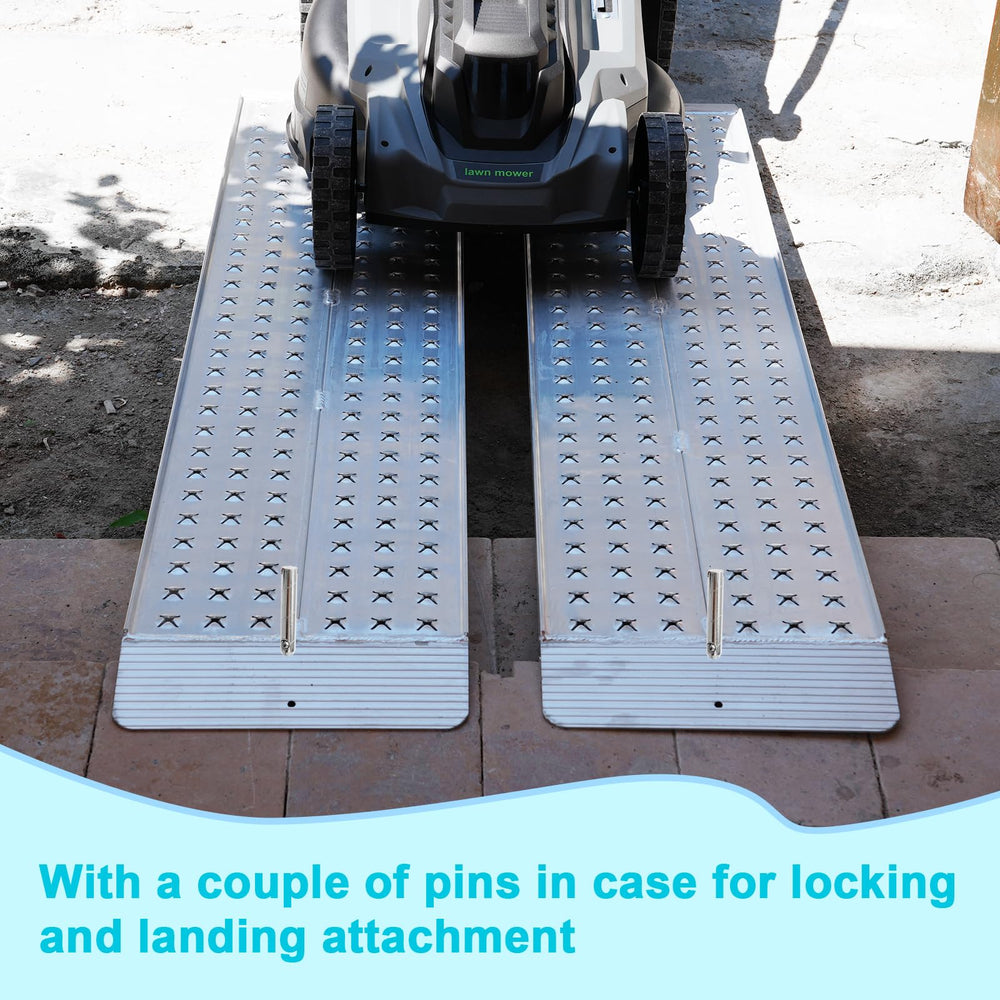 KOLOTOOL shed ramp anti-slip holes improve grip during loading.