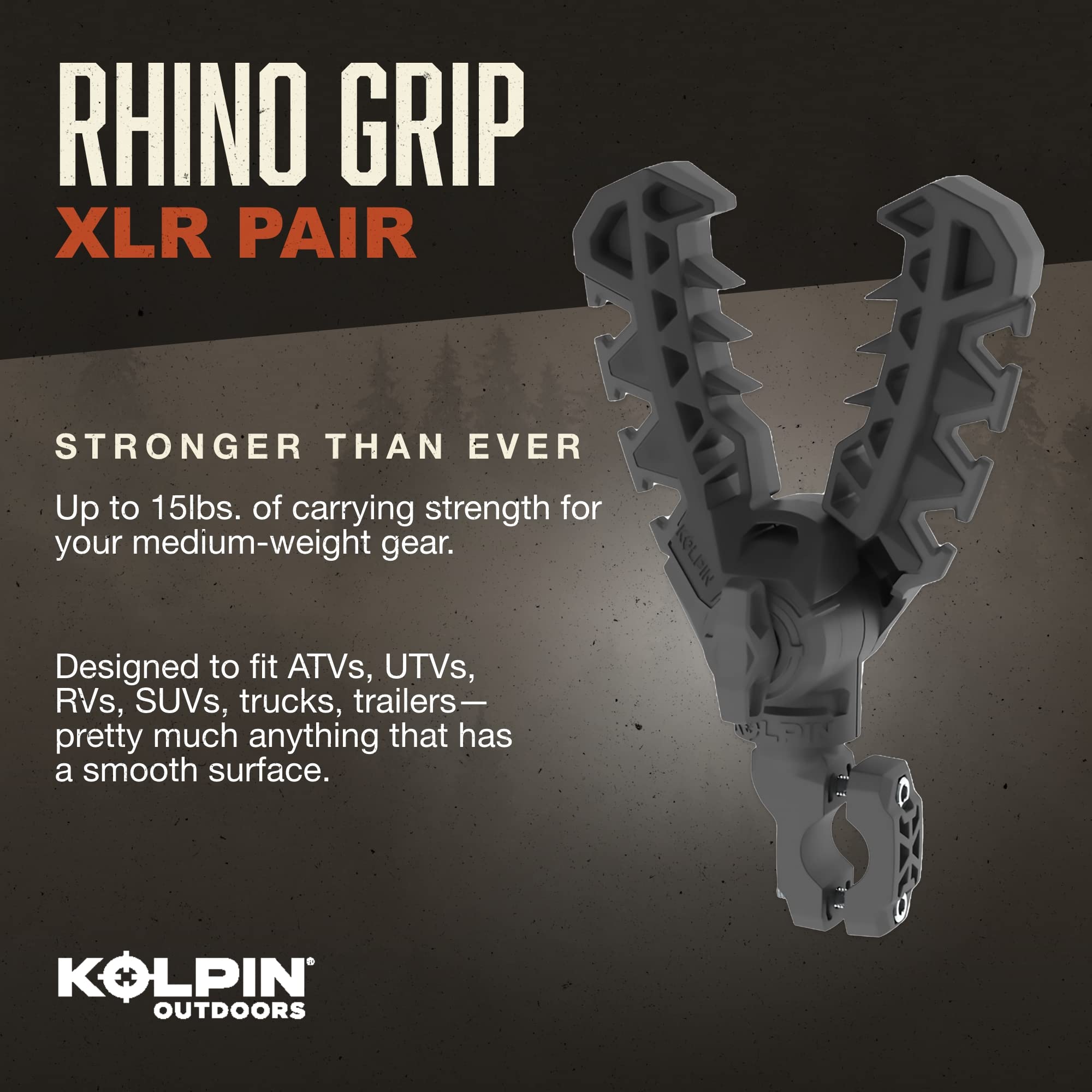 Kolpin Rhino Grip XLR Bar Mount with thumb-screw rotation for flexible positioning