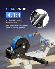 Kolvoii two-way ratchet enables smooth forward and backward operation.