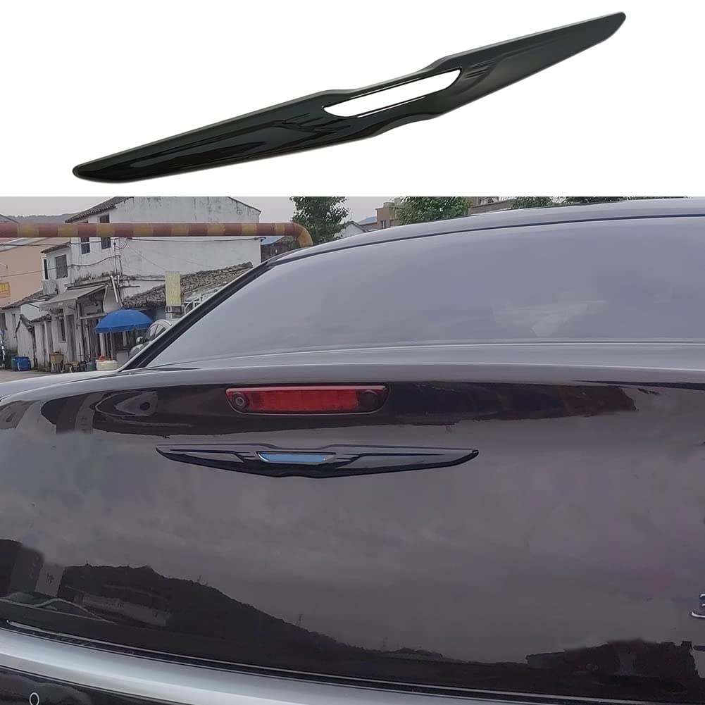Kolya glossy black rear trunk badge cover on a Chrysler 300 enhances exterior look