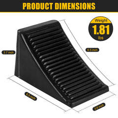 Komokeru RV chock with ribbed base for extra grip on ramps and pavement.