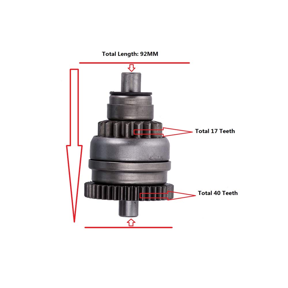 Komous Polaris starter assembly compatible with multiple models for easy replacement.