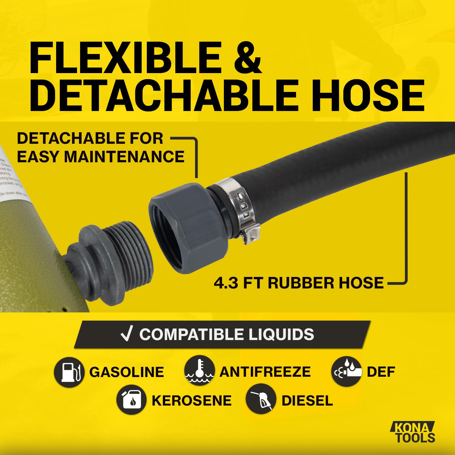 KONA TOOLS 4 AA battery power option for versatile use
