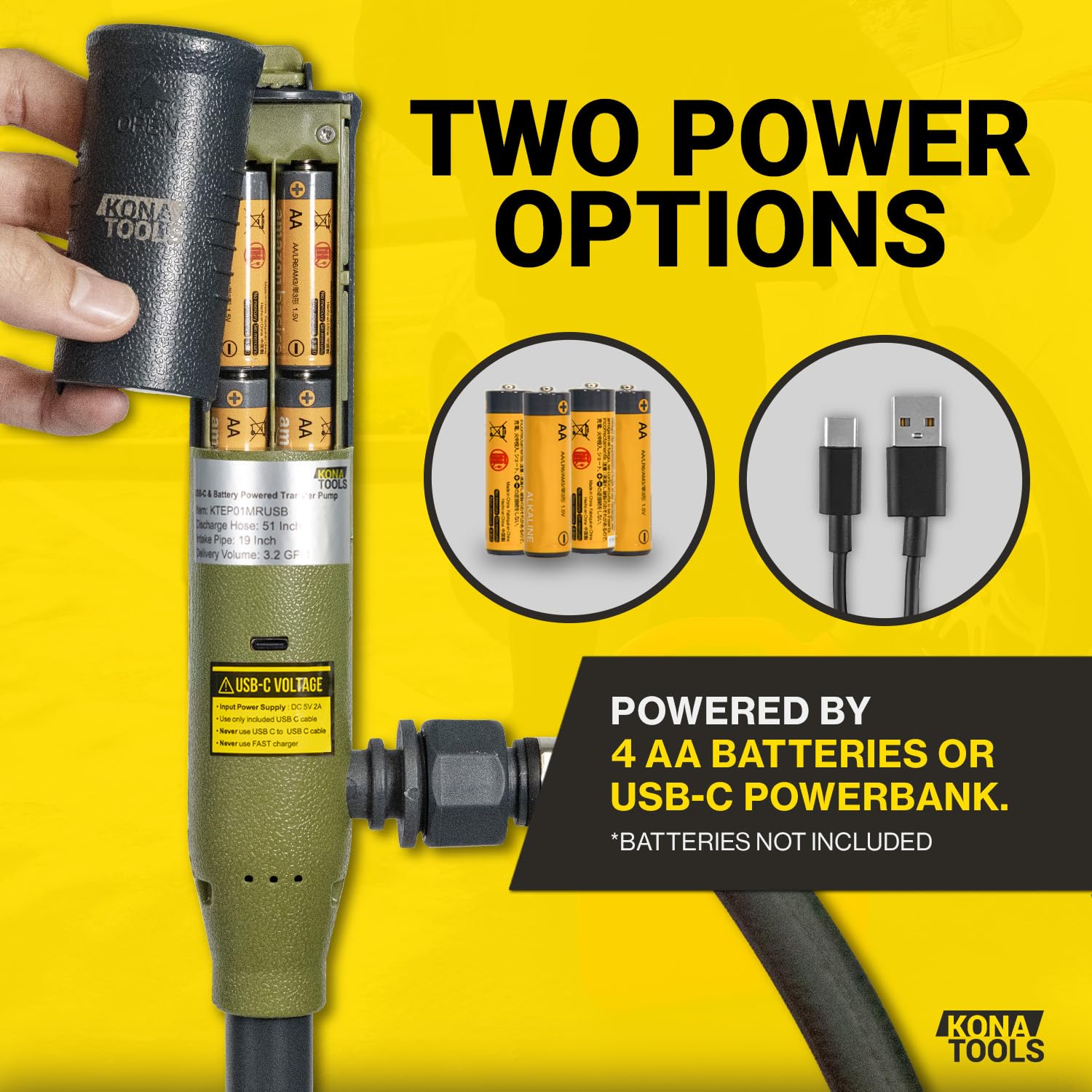 KONA TOOLS pump nozzle with safety lock for controlled dispensing