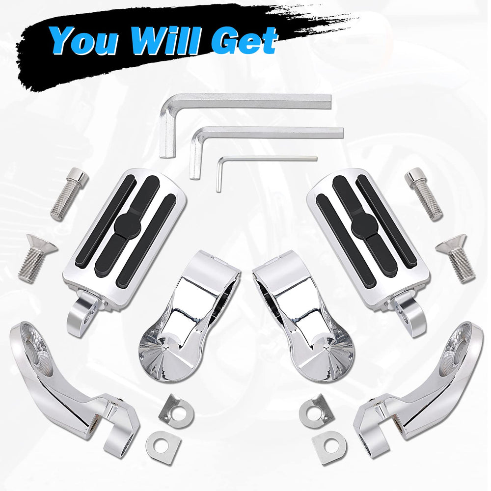 Adjustable angle on Konduone pegs supports comfortable riding postures