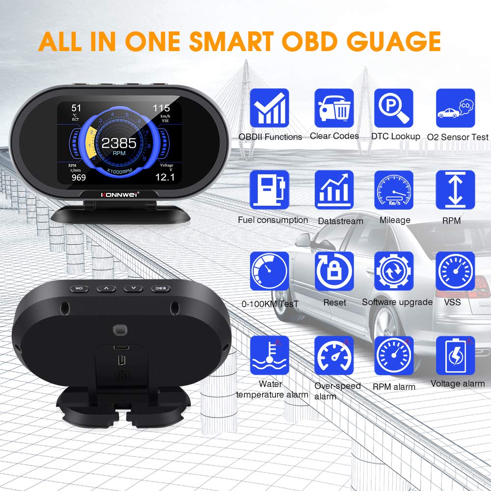 KONNWEI KW206 universal compatibility ensures easy plug-and-play in 2003+ vehicles.