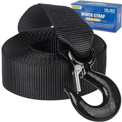 KONON boat trailer winch strap 2in 20ft with safety hook for secure towing