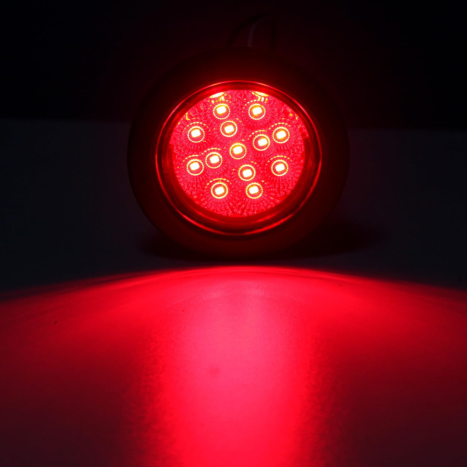 Konrali red 2.5-inch LED marker light for rear visibility