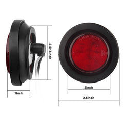 Konrali 2inch amber round LED marker light, front view improves signaling