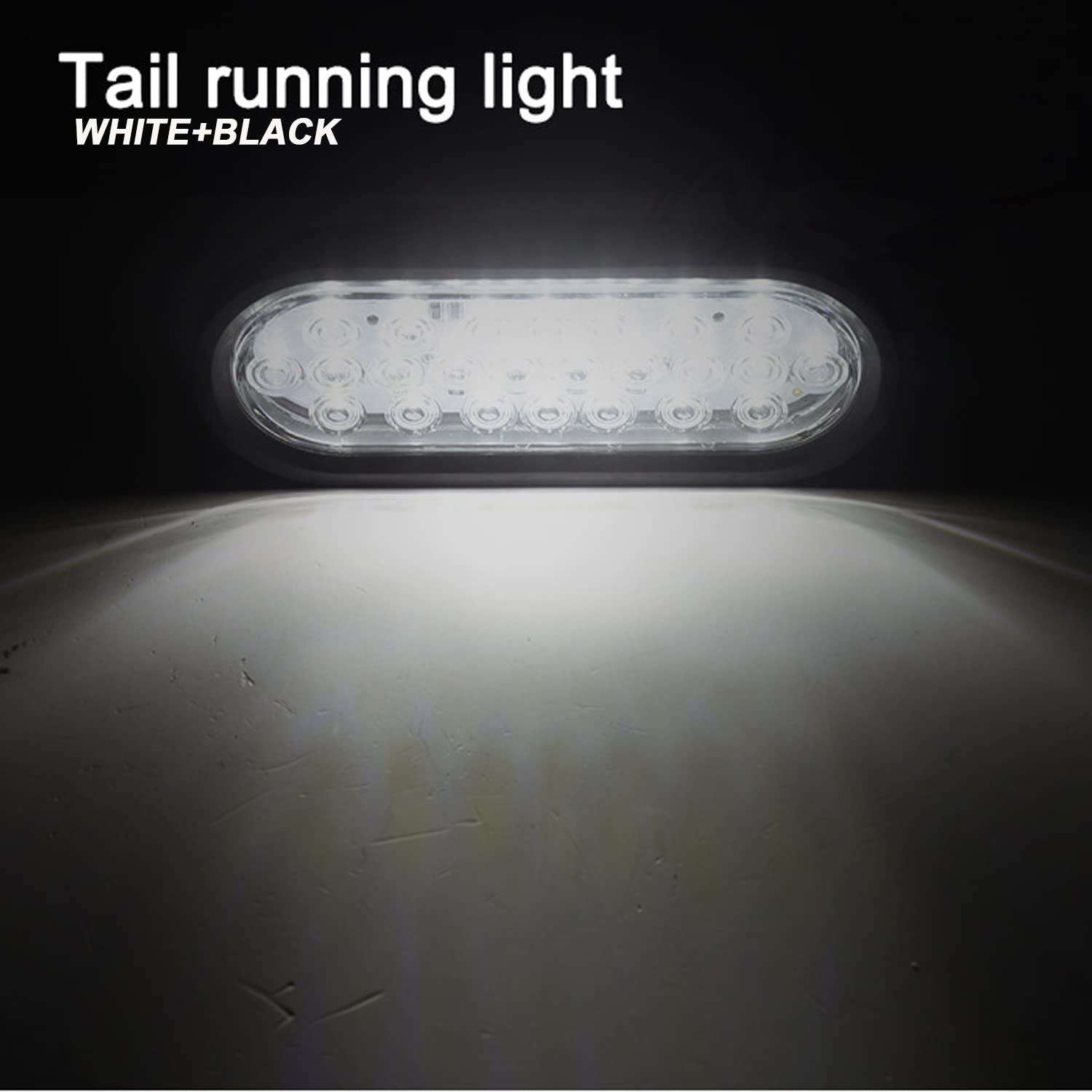 Konrali 6-inch oval LED trailer light dimensions for flush fit