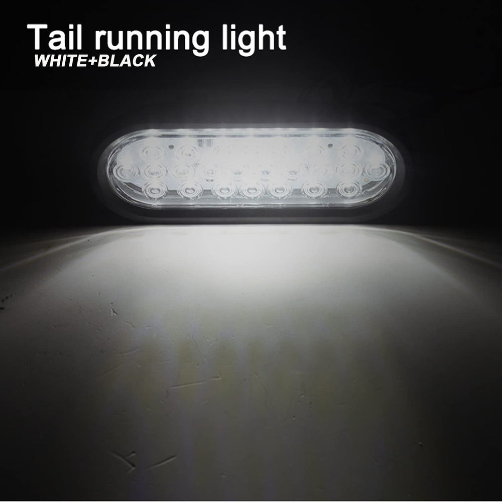 Konrali 6-inch oval LED trailer light dimensions for flush fit