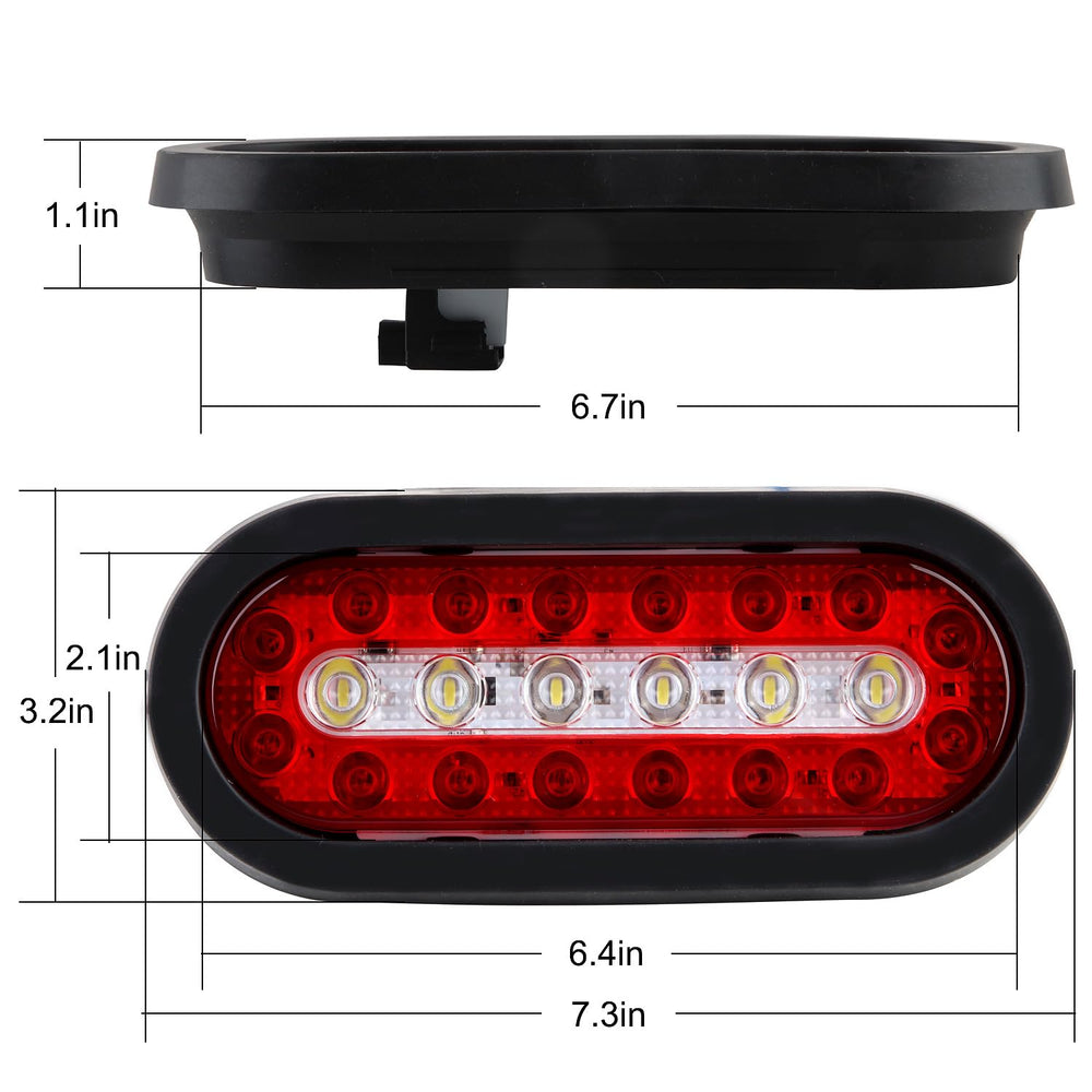 Konrali IP65 waterproof oval LED trailer light for rugged conditions.