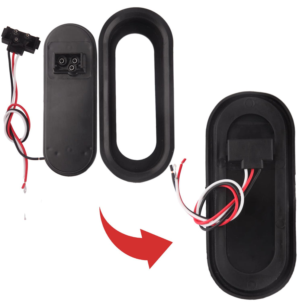Konrali IP65 waterproof oval tail light ready for trailer use