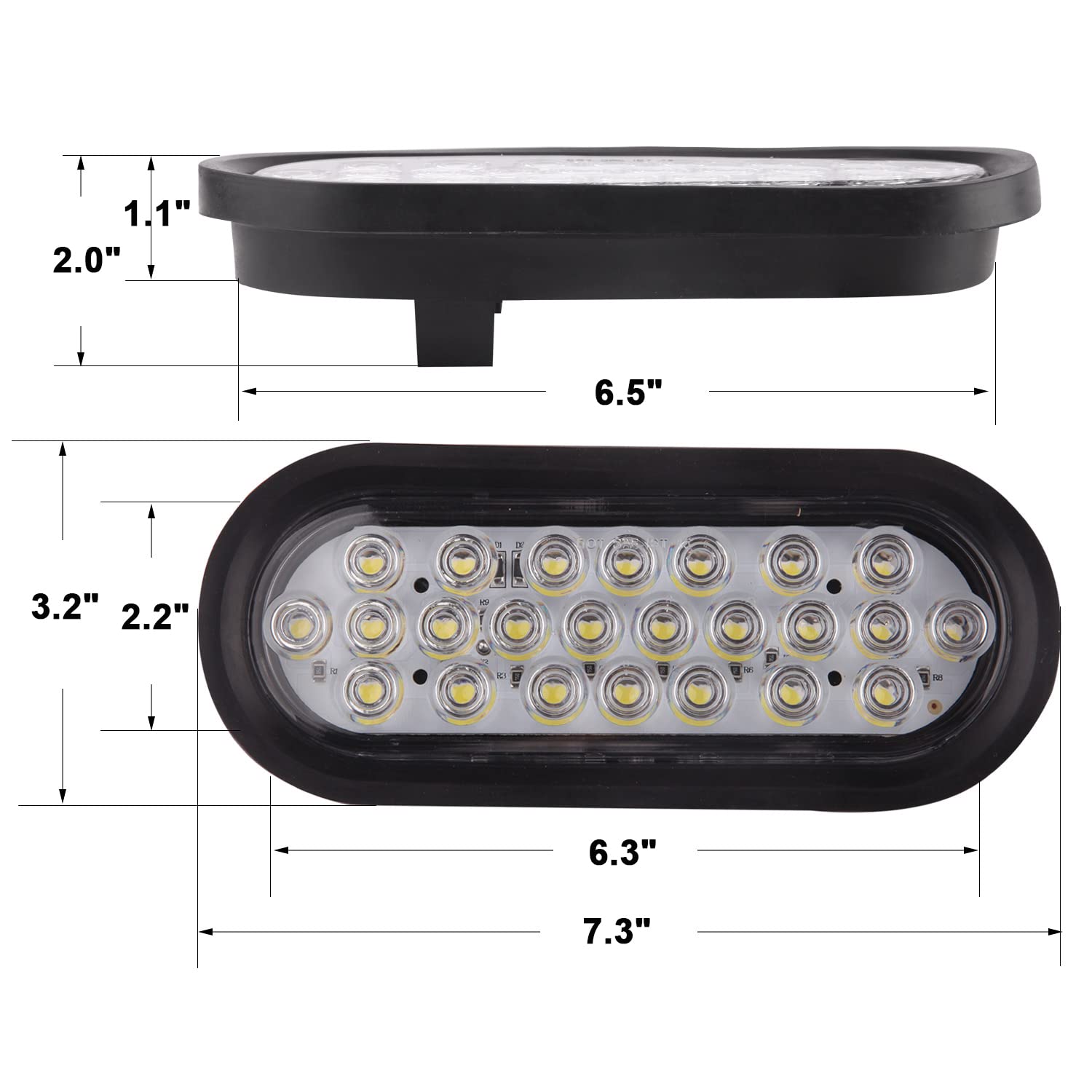 Konrali IP65 waterproof trailer light resists weather and splashes