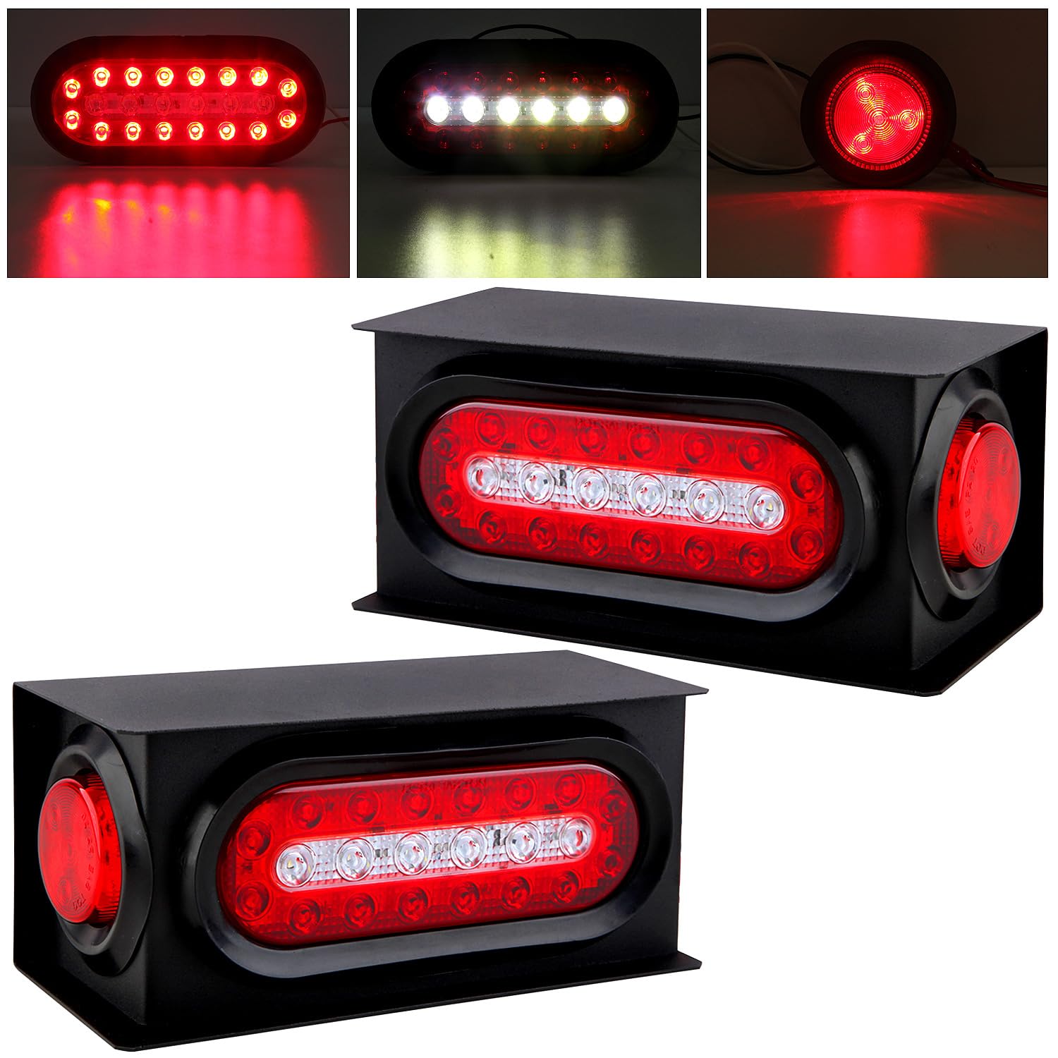 Konrali welded-mount trailer light boxes for rugged, weatherproof mounting.
