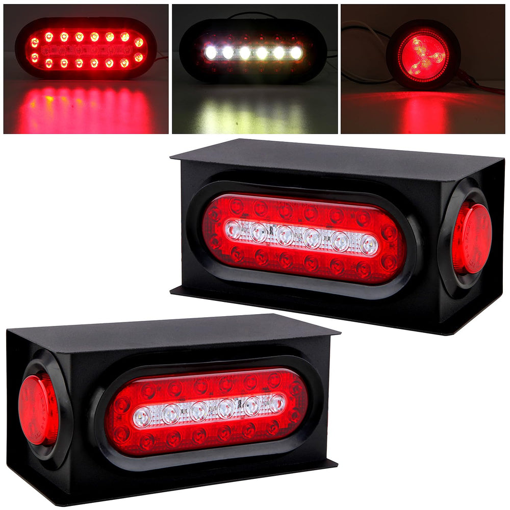 Konrali welded-mount trailer light boxes for rugged, weatherproof mounting.
