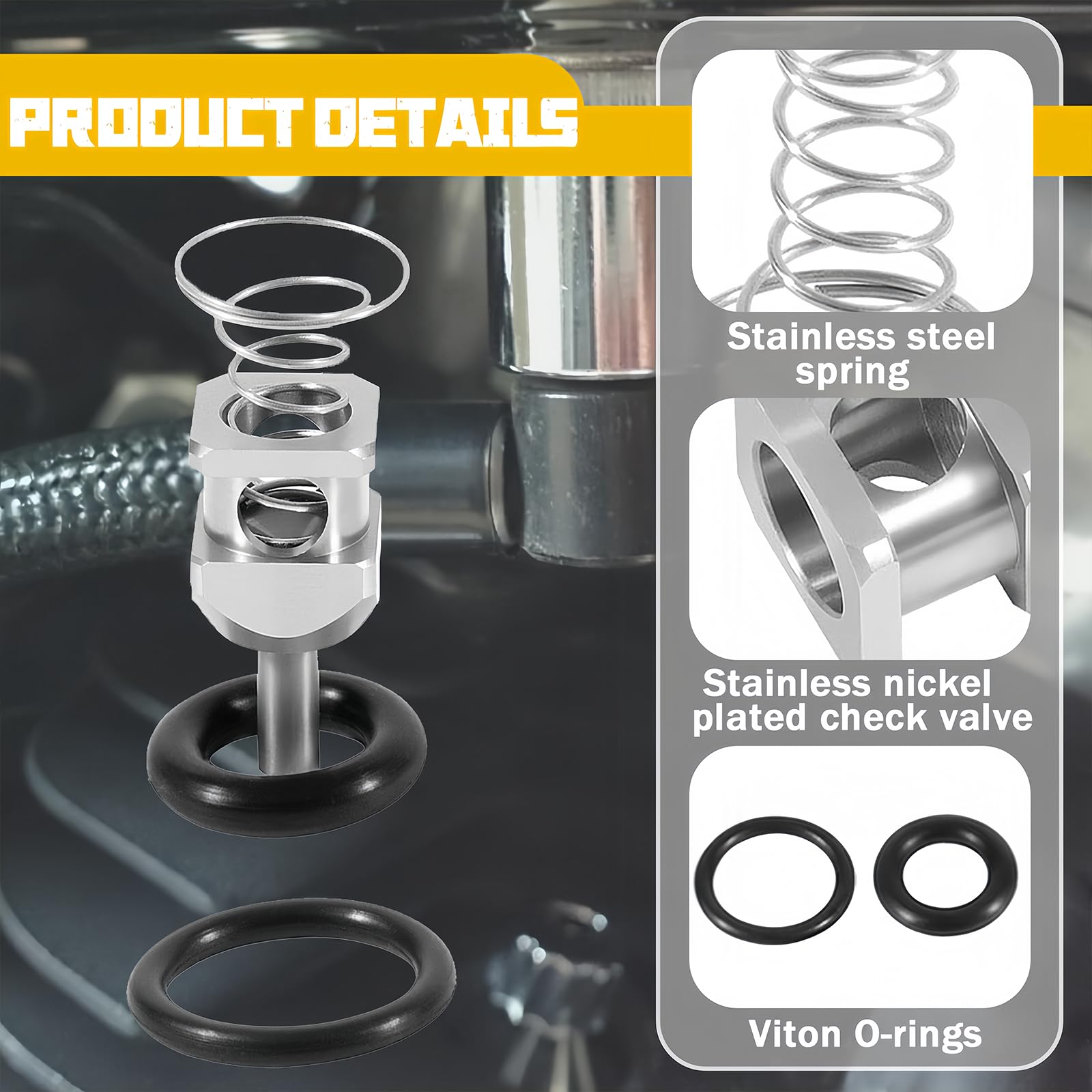 KOONDHEEND stainless steel springs for durable, leak-proof performance.