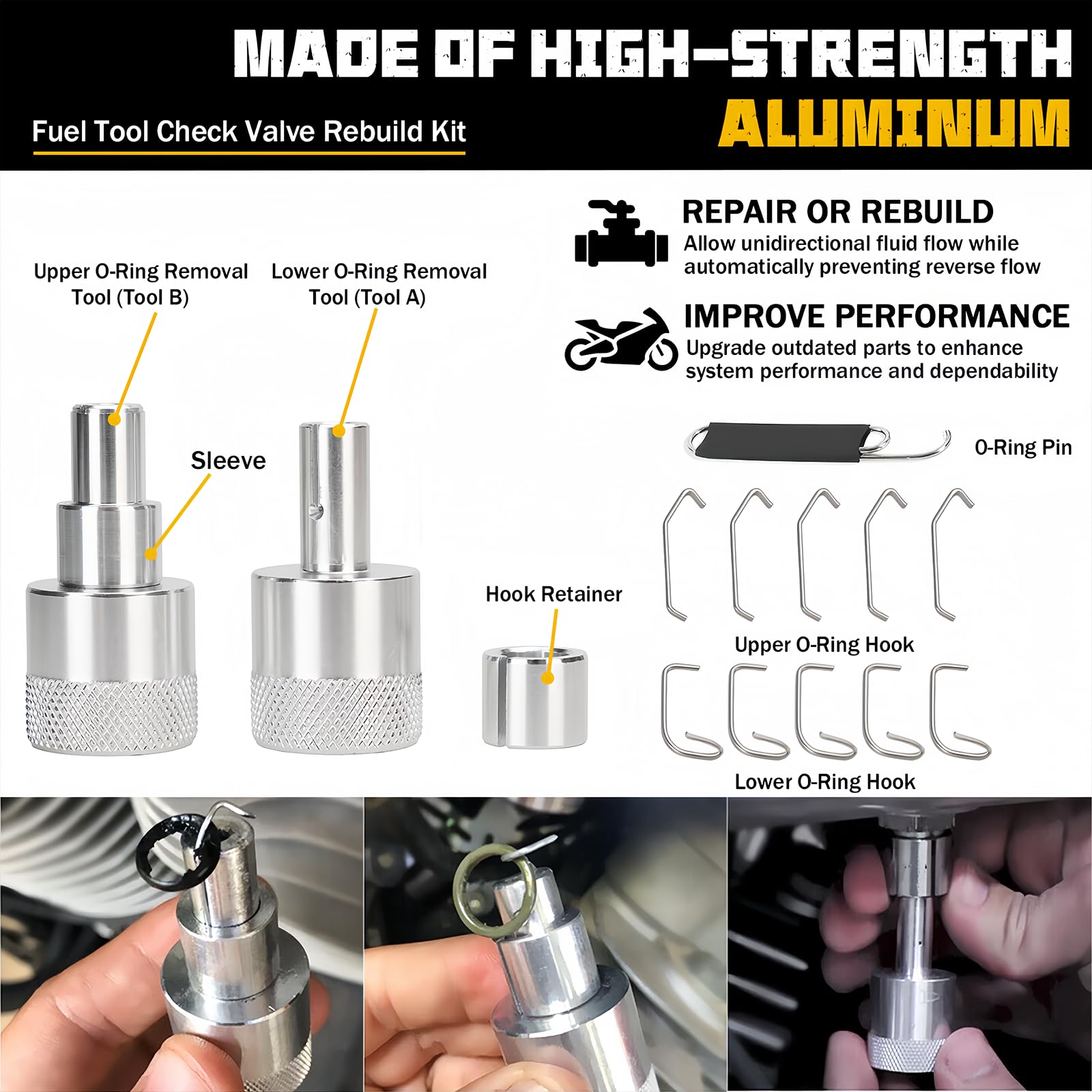 KOONDHEEND Viton o-rings set resists fuel and heat.
