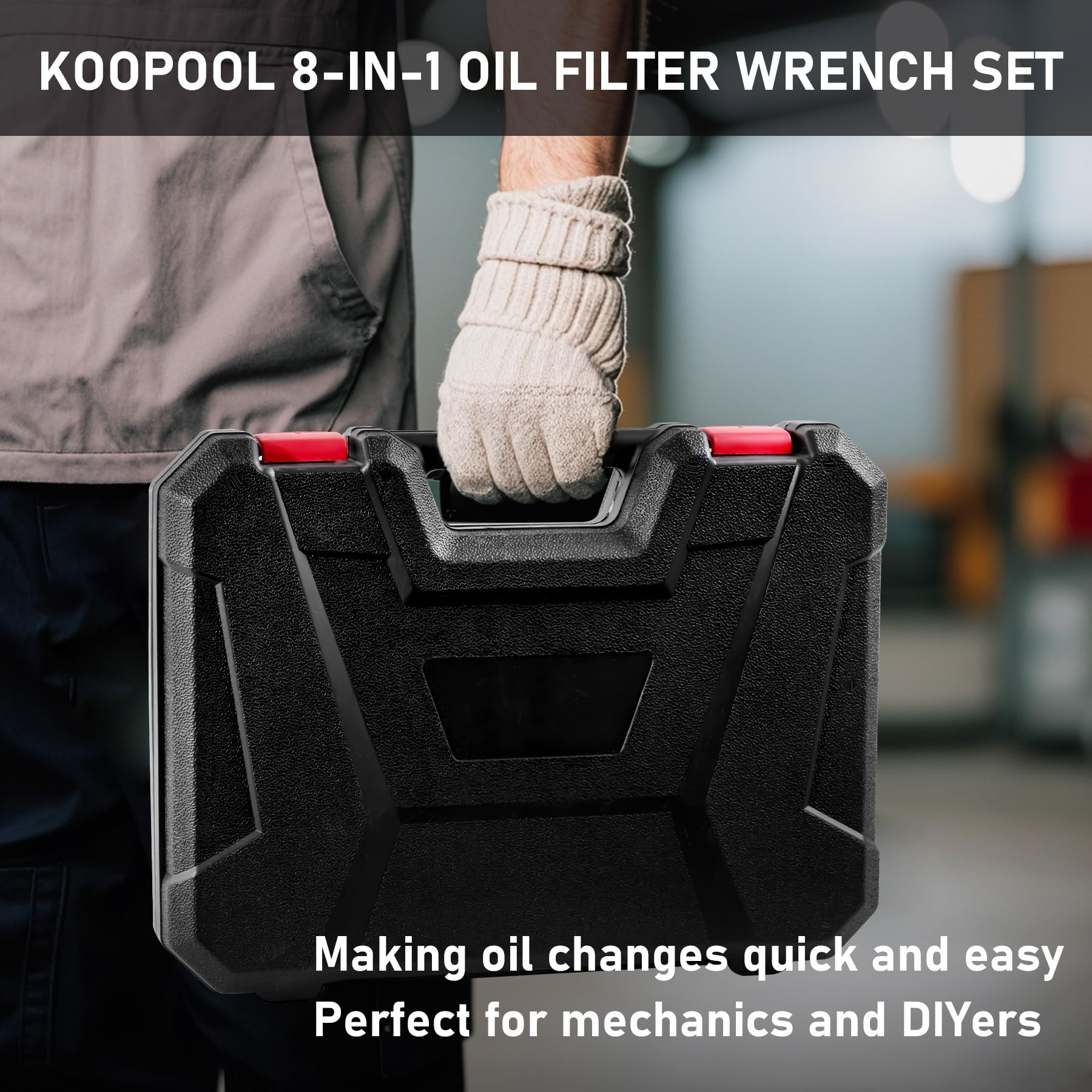 KOOPOOL 3-jaw oil-filter-removal-tool grips uneven filters securely