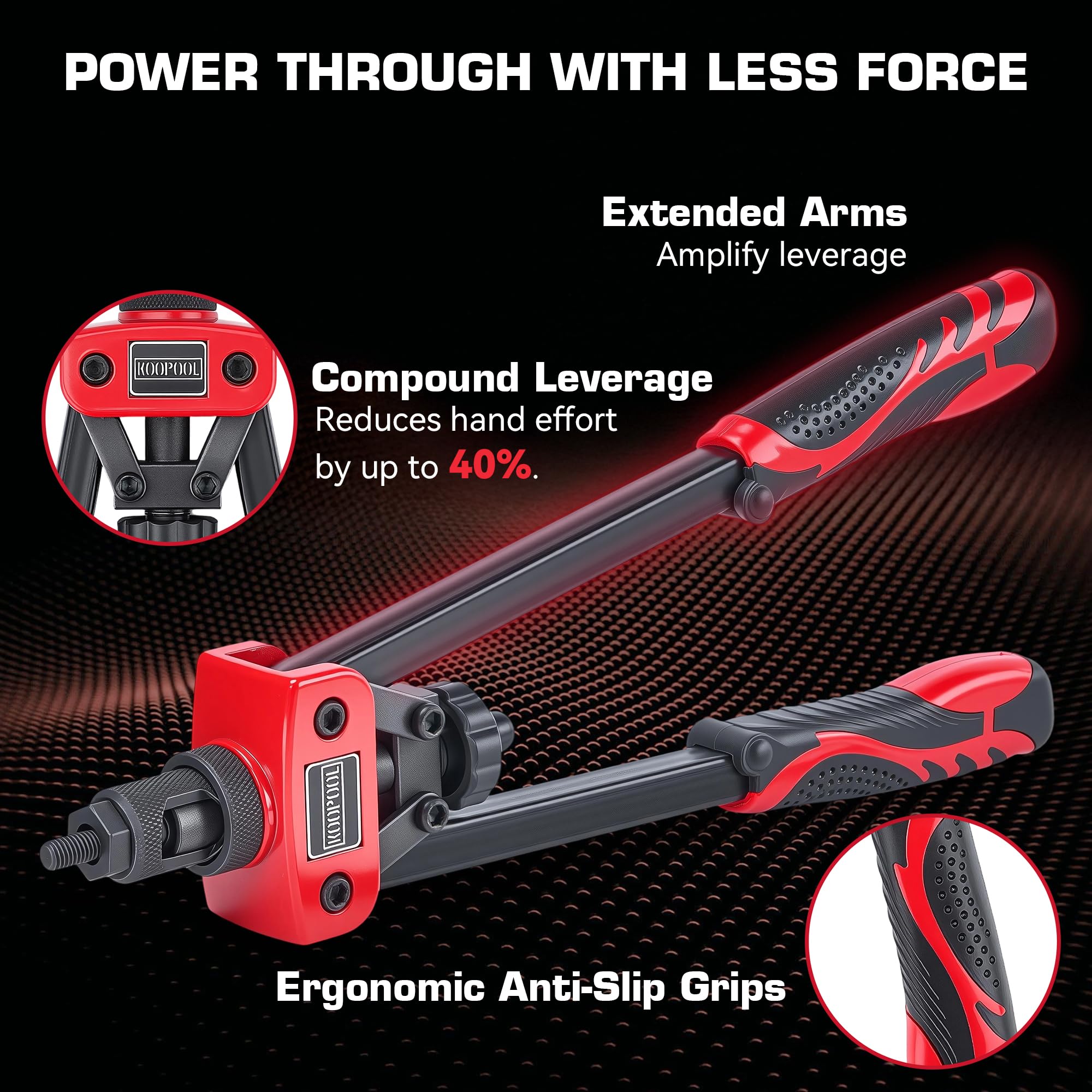 KOOPOOL simple mandrel removal steps simplify maintenance and setup.