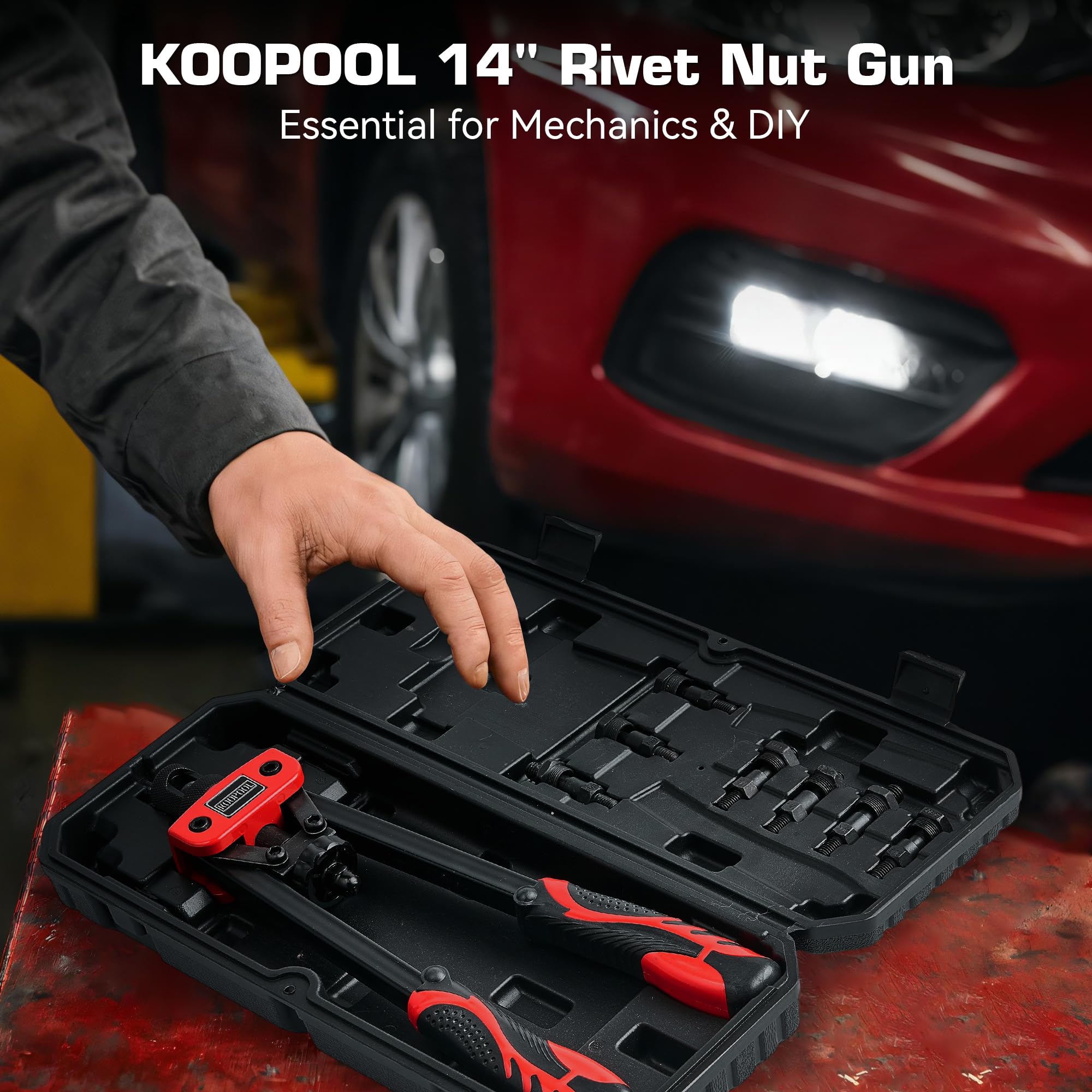 KOOPOOL versatile tool for auto, garage, and furniture installs.