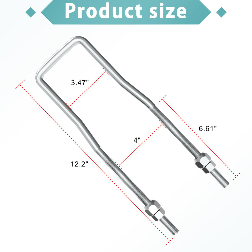 KOPKIO 12-inch U-bolt spare tire bracket keeps tires secure