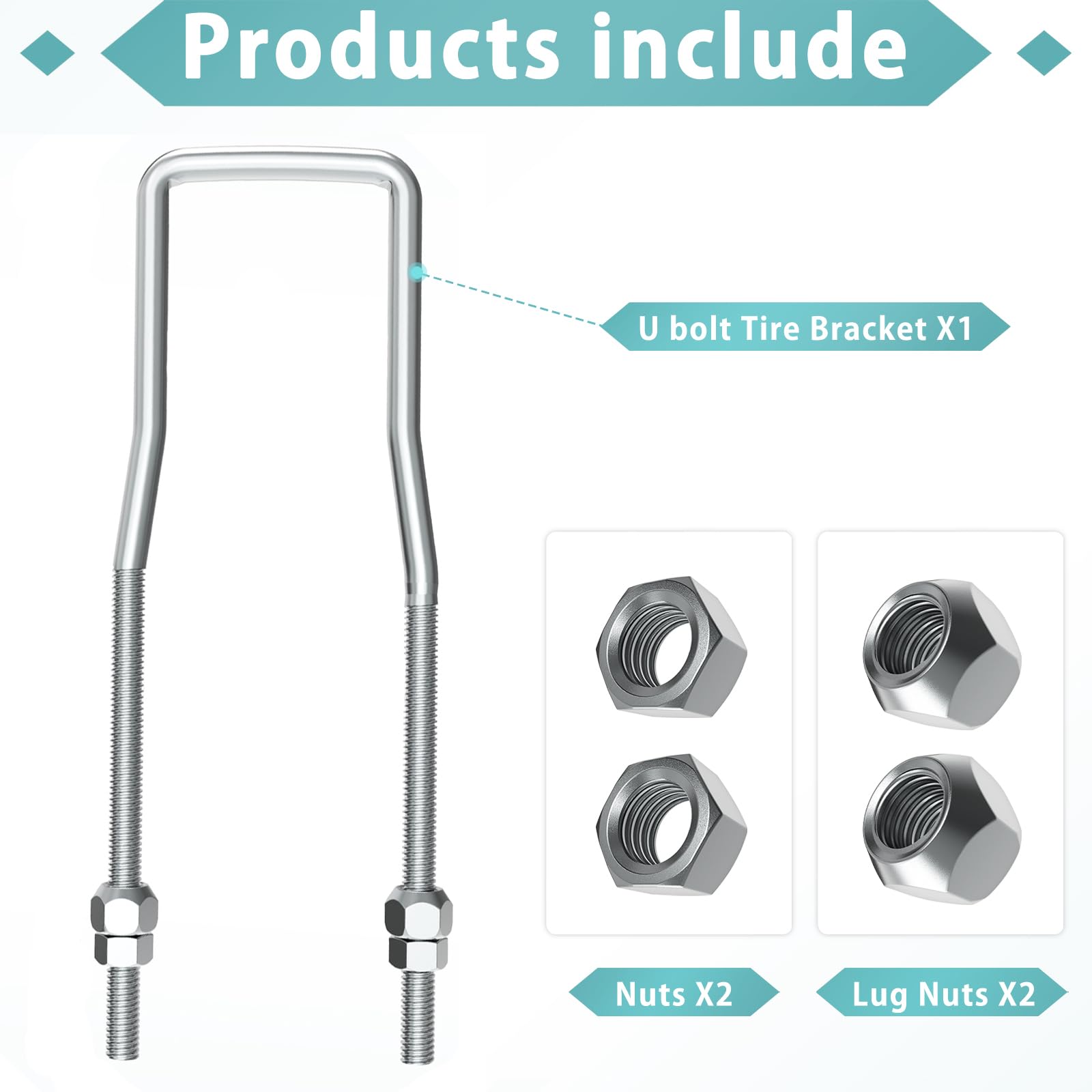 KOPKIO galvanized U-bolt spare-tire mount resists rust in harsh weather