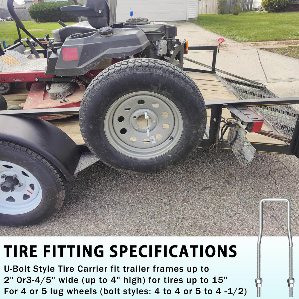 KOPKIO trailer spare tire mount installation steps shown