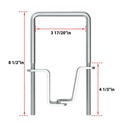 KOPKIO trailer tire carrier mounted on tongue for quick access.