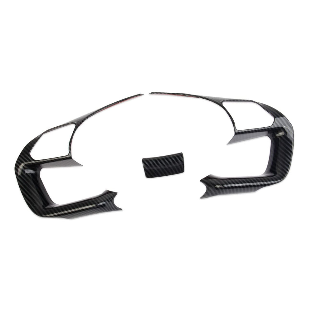 Elantra 2021-2025 interior trim set of 3 by Korlot with carbon fiber grain