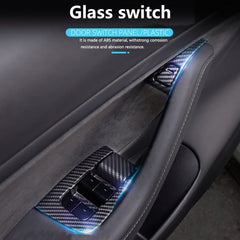 Korlot Model 3 door-panel carbon fiber trim boosts premium feel